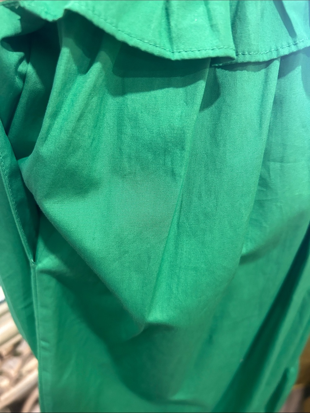 Eliza J Green Smocked Sundress with Button Front - Picture 3 of 4